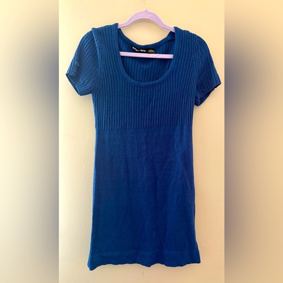 Planet Gold Navy Knit Top - Picture 1 of 3